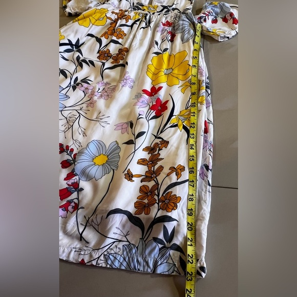 Gap Kids Floral Botanical Cold Shoulder Swing white floral Dress Size L - Picture 14 of 16